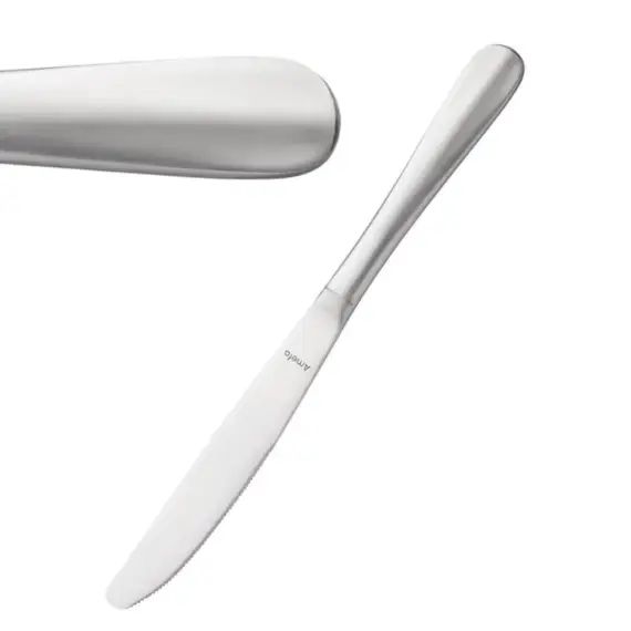 Lot de 12 couteaux de table inox gris l 21,1 cm