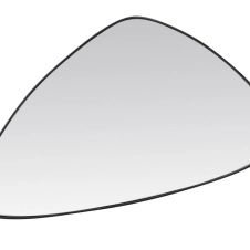 Miroir triangulaire Fin noir, l.42 x H.62 cm