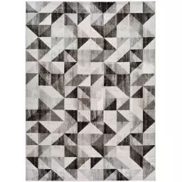 Tapis géométrique gris, 160X230 cm
