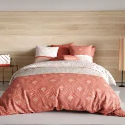 Parure de lit 2 places coton à motifs 240×260 cm