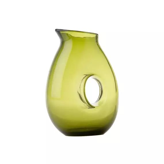 Carafe Jug en Verre, Verre soufflé bouche – Couleur Vert – 17 x 12 x 22 cm – Designer  Studio