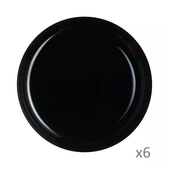 6 assiettes creuses à Mezzé 29cm noires