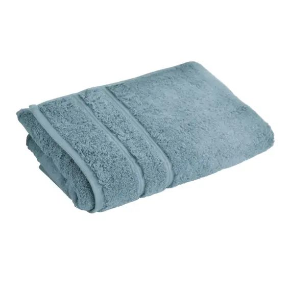 Drap de bain 70×140 bleu tempête en coton