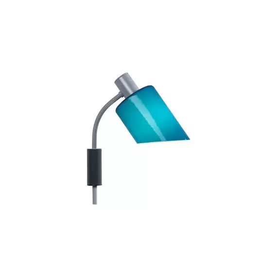 Applique avec prise La lampe de bureau en Verre, Acier – Couleur Bleu – 22 x 10 x 29 cm – Designer Charlotte Perriand