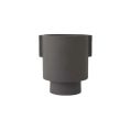 image de vases & pots scandinave Pot noir 100% grès Ø15xH16cm