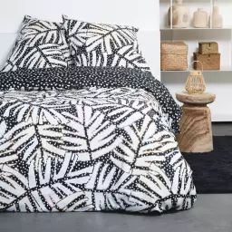 Parure de lit en Coton Noir 240×220 cm