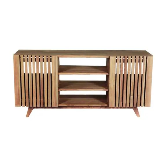 Meuble double vasque 2 placards et 3 niches en teck