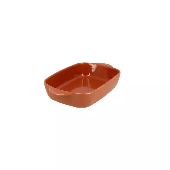Plat à four en grès terracotta 22×13,5cm