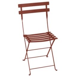 Chaise pliante Bistro en Métal, Acier laqué – Couleur Rouge – 65.11 x 38 x 82 cm – Designer Studio