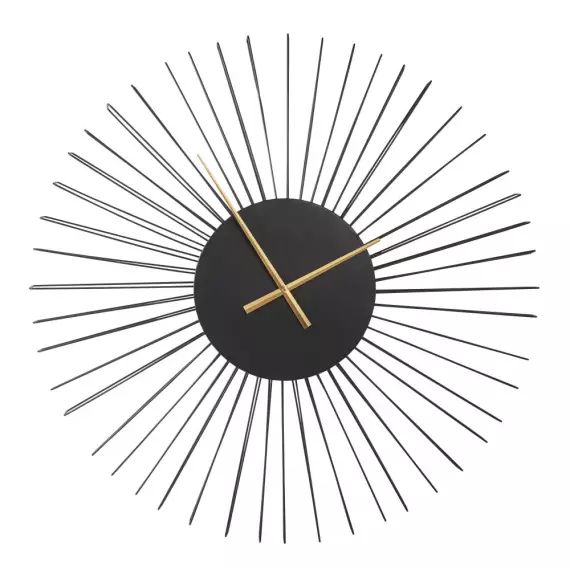 Horloge filaire noir mat 80×80