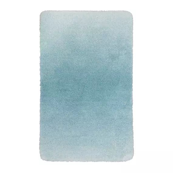 Tapis de bain doux dégradé turquoise 60×100