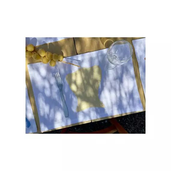 Set de table  en Tissu, Lin – Couleur Multicolore – 20.8 x 20.8 x 20.8 cm – Designer