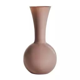 Vase en verre taupe 16x16x31