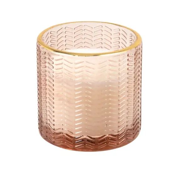 Bougie parfumée en verre rose H7 100 g