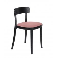 Chaise design de repas en velours rose