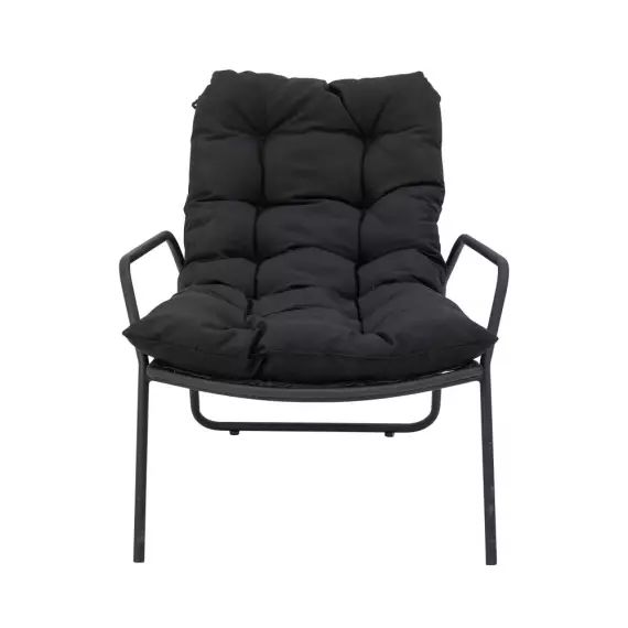Boel – Chaise longue en tissu et métal