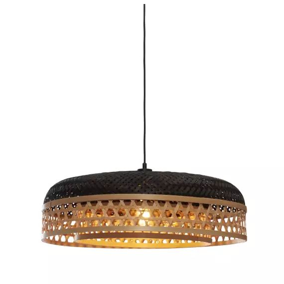 Suspension bambou  naturel/noir, h. 18cm