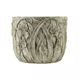 Cache-pot Pot de fleurs en Céramique, Grès – Couleur Gris – 31.5 x 31.5 x 25.5 cm