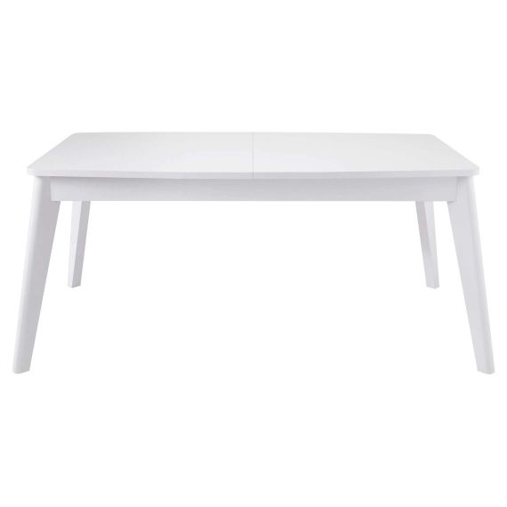 Table 160 cm avec allonge ORLANDO coloris blanc