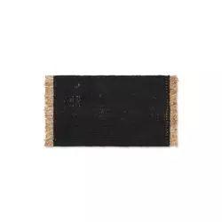 Tapis Tapis en Tissu, Jute – Couleur Noir – 26.78 x 26.78 x 26.78 cm
