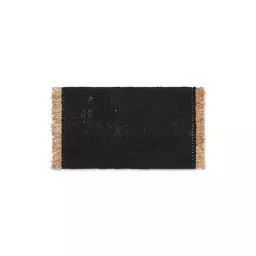 Tapis Tapis en Tissu, Jute – Couleur Noir – 26.78 x 26.78 x 26.78 cm