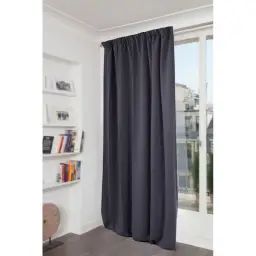 Rideau thermique occultant gris 140×300