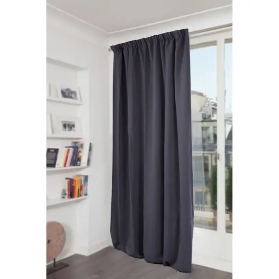 Rideau thermique occultant gris 140×300
