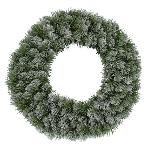 Couronne de noël artificielle effet givre D60