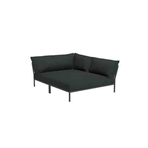 Canapé de jardin modulable Level 2 en Tissu, Tissu Sunbrella Heritage – Couleur Vert – 173.5 x 139 x 68.5 cm – Designer Henrik  Pedersen
