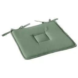 Galette de chaise plate 40 cm x 40 cm vert argile