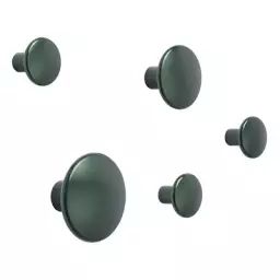 Patère The dots en Métal, Acier – Couleur Vert – 18.17 x 18.17 x 18.17 cm – Designer Lars Tornoe