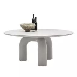 Table ronde Elephante en Bois – Couleur Gris – 160 x 160 x 75 cm – Designer Marcantonio