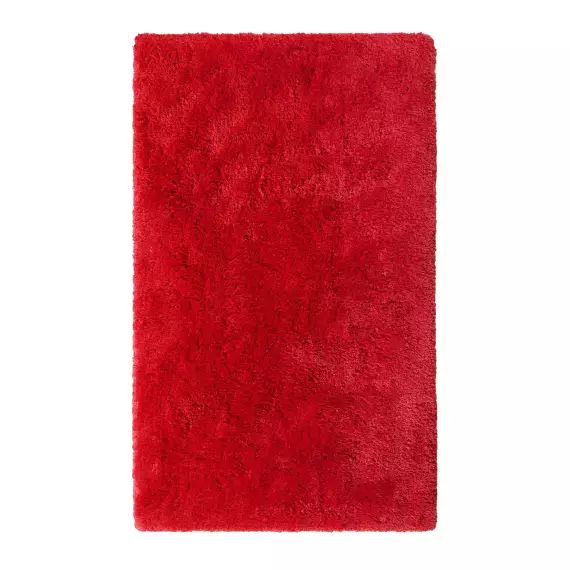 Tapis de bain microfibre antidérapant rouge 80×150