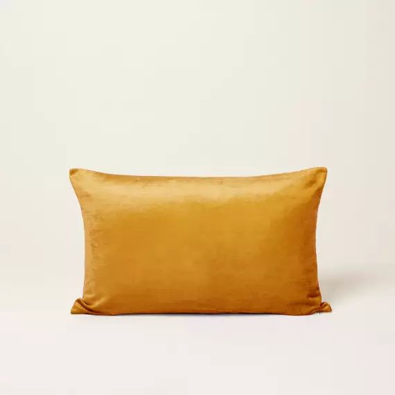 Housse de coussin CASTIGLIONE miel et taupe – JAUNE