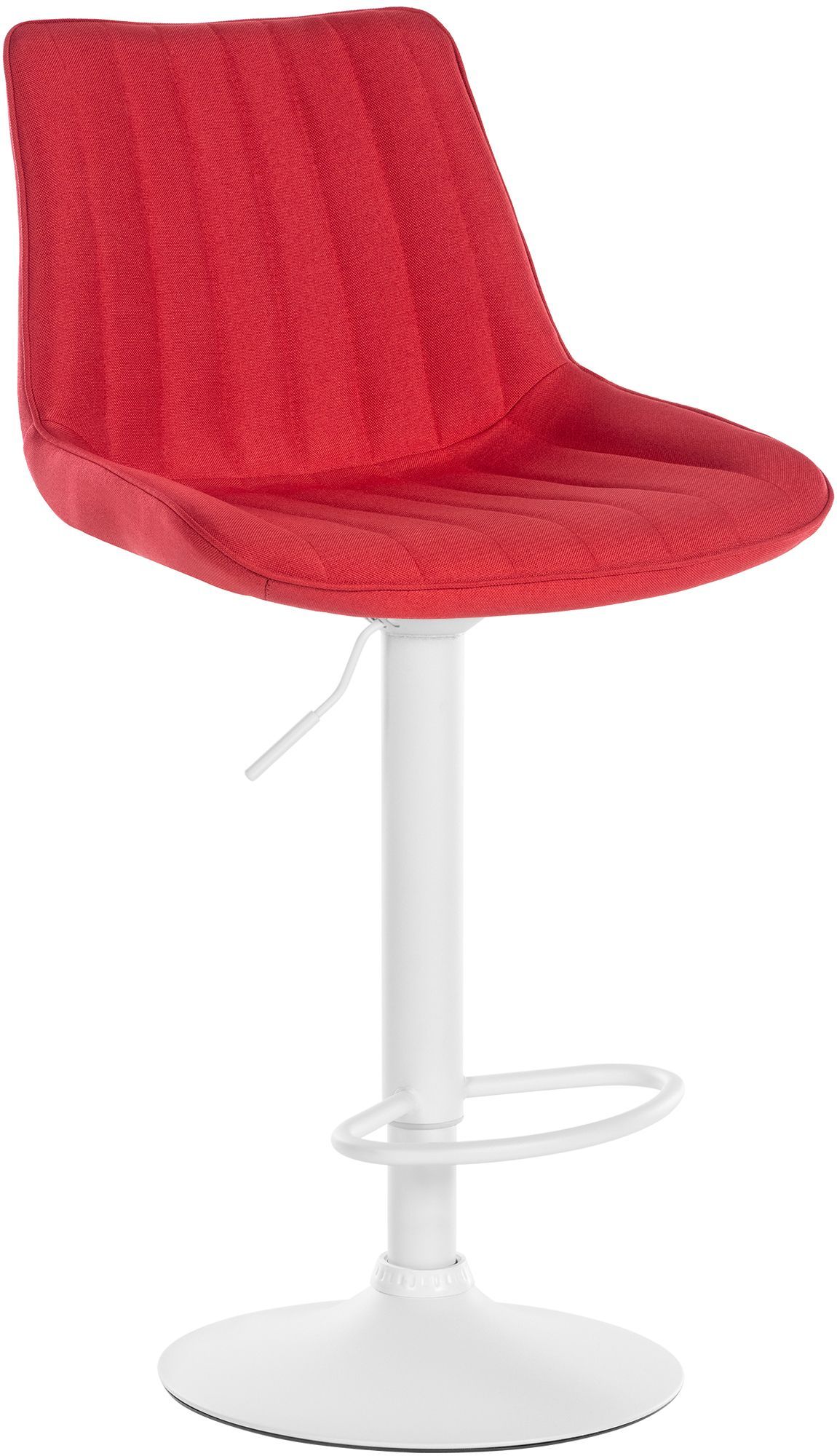 Tabouret de bar en tissu ajustable pivotant tissu Rouge