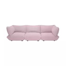 Canapé 3 places ou + Sumo en Tissu, Mousse recyclée – Couleur Rose – 301 x 108 x 90 cm