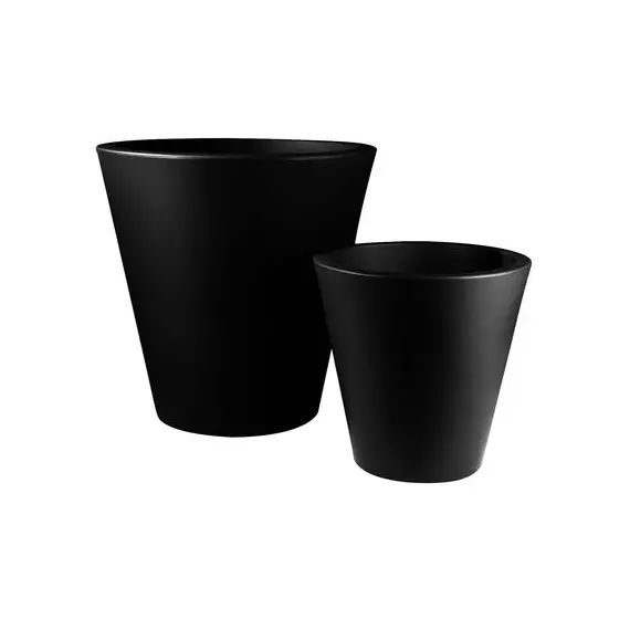 Pot de fleurs New pot en Plastique, Polyéthylène – Couleur Noir – 73 x 73 x 70 cm – Designer Paolo Rizzatto