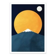Affiche d’art 50 x 70 cm  – Himalaya at night – Kubistik