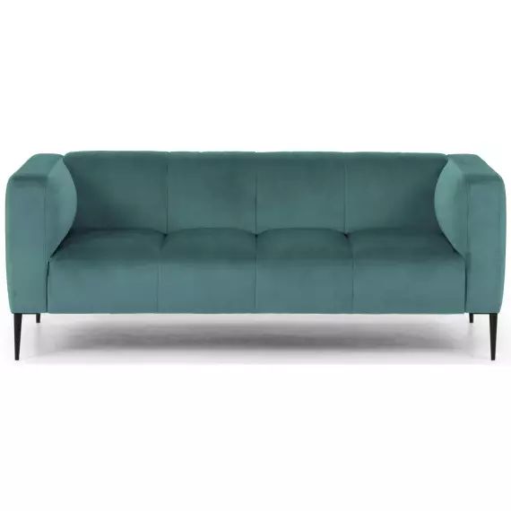 Canape droit fixe 3 places FOREST coloris bleu