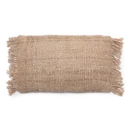 Housse de coussin en coton beige 30×50