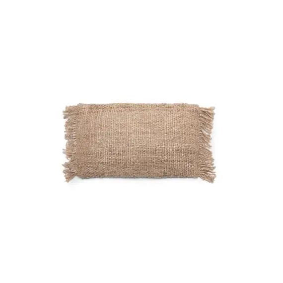 Housse de coussin en coton beige 30×50