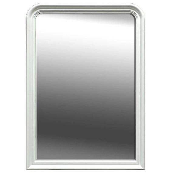 Miroir rectangulaire Candice blanc, l.74 x H.104 cm