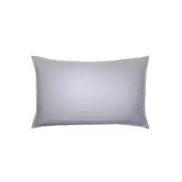 Taie d’oreiller en satin de coton gris 50×75