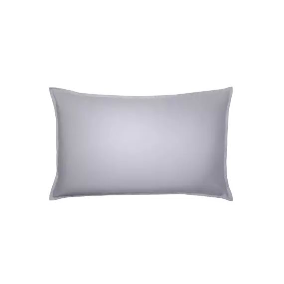 Taie d’oreiller en satin de coton gris 50×75