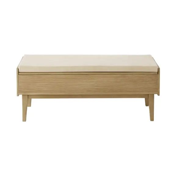 Banc d&rsquo;entrée avec coffre de rangement en manguier et acacia massifs