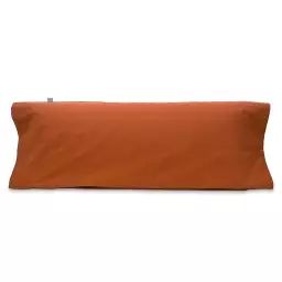 Taie d’oreiller en coton 100% 45×110 cm orange foncé