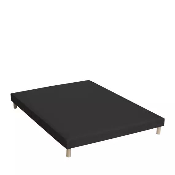 Carlos – Sommier tapissier 140x190cm en bois massif à lattes recouvertes