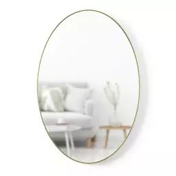 Miroir oval doré 61 × 91 cm