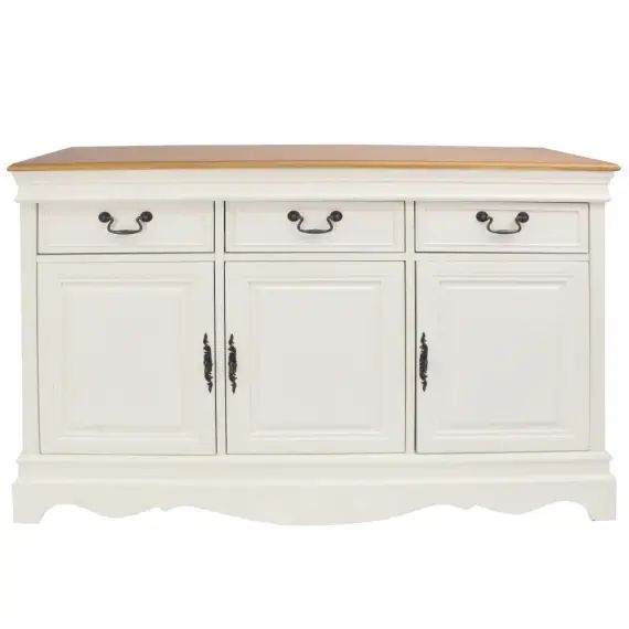 Buffet 3 portes 3 tiroirs crème