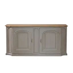 Buffet 2 portes gris anthracite et chêne